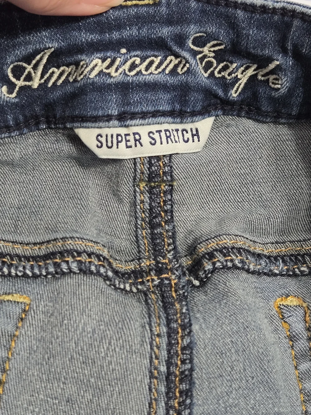 American Eagle Super‎ Stretch Skinny Jeans Dark Wash Women's 6 Long
